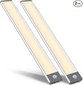 54-LED Motion Sensor Cabinet Light,Under Counter Closet Wireless USB Rechargeable Kitchen Night Lights,Battery Powered for Wardrobe,Cabinet,Cupboard（Warm Light）-2Pack
