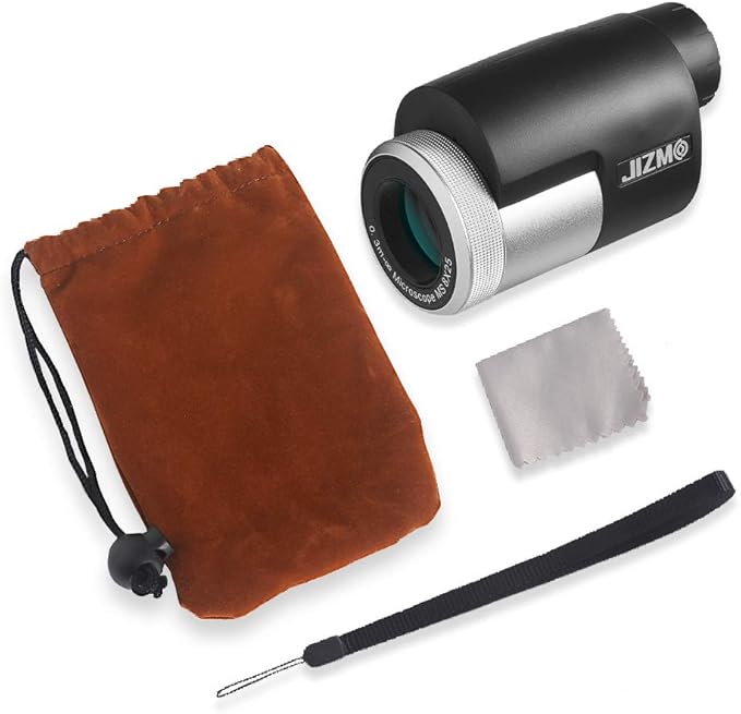 Jizmo 8x25 High Definition Monocular Telescope, Close Focus 1 ft, Fully Multi Coated Optical Lens BAK4 Prism, Mens Gift Wide View Monocular for Bird Watching Travel Sports Events