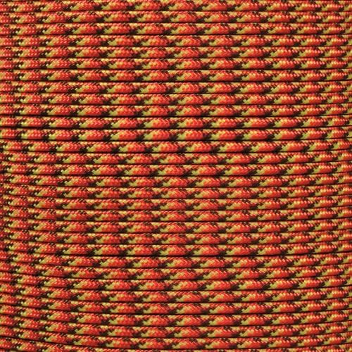 Paracord Planet 275lb Paracord – 3/32 Inch (2.38 mm) Nylon Crafting Cord with 5 Strand Inner Core – Fireball (50 ft)