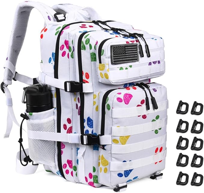 45L Tactical Backpack for Men Women, Military Assault Pack with MOLLE, Large 3 Day Bug Out Bag for Hiking Camping