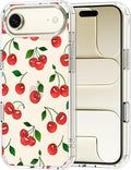 MOSNOVO for iPhone Air Case | Military Grade 6.6ft Drop Tested | Camera Control | Clear with Cute Cherry Design