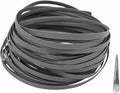 Rattan Furniture Fixing Kit (Contains Weaving Tool), Wicker Repair Material, Grey Flat Plastic Woven Material for for Knit and Repair Rattan Chair Table Basket-70m (220 ft) (Gray)