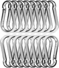 Heavy Duty Spring Snap Hook Carabiners Bulk, 3" M8 5/16" Galvanized Steel Quick Link Clip, 500LB Capacity for Outdoor, Gym, Hammock, Swing, Trailer Chain