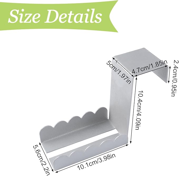 Double-Sided Over Door Coat Rack, 2Pcs Rustproof Iron Door Hooks Over Door Coat Hangers for Saving Home Space(Silver)