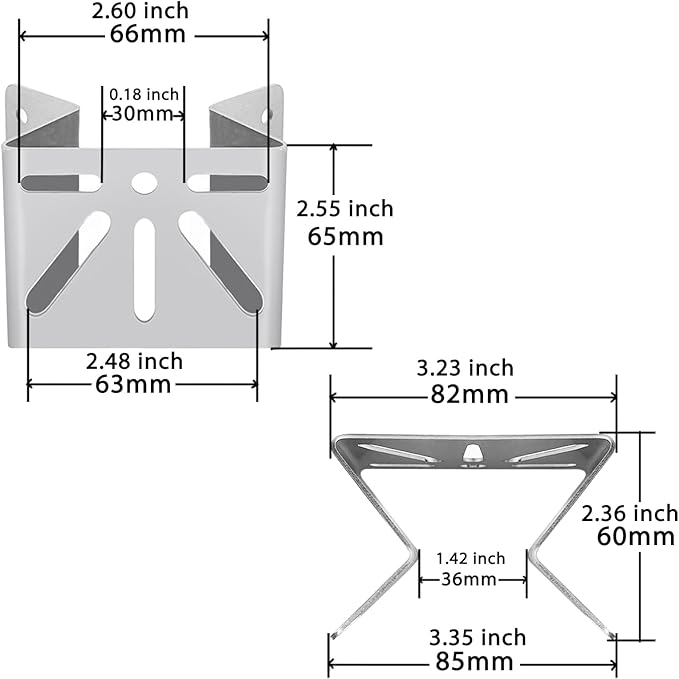 WiTi Stainless Steel Exterior Outside Wall Corner Mount for PTZ Camera,Solid Holder Bracket for a Wider View Angle 270°, Installing CCTV Surveillance Camera System Adapter Small Size