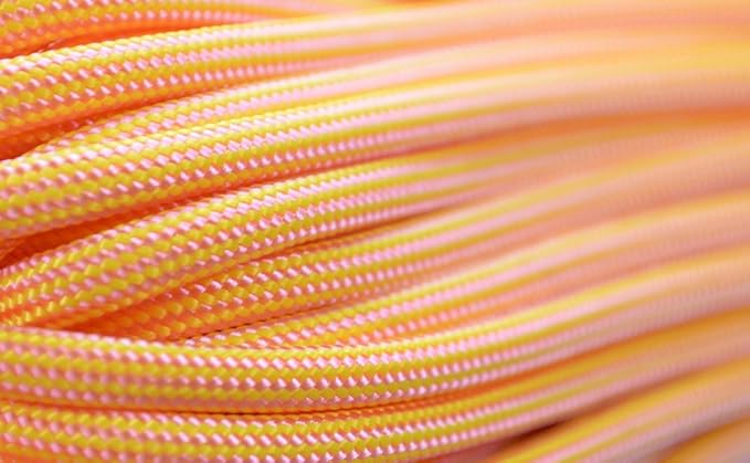 BORED? PARACORD! 550 lb Paracord – Ideal for Crafting, DIY Projects, Camping, Military & Active Outdoors – 300+ Colors – Tactical Parachute Cord Type III – Strong - Lemonade Stand 100 Feet