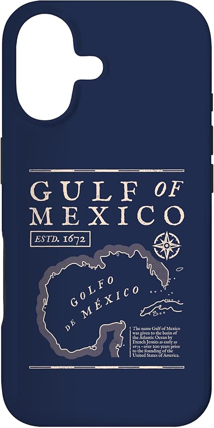 Gulf of Mexico 1672 Historic Map Case for iPhone 17