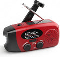 18500mWh Weather Emergency Radio, Portable Solar AM/FM/NOAA Hand Crank Radio, Cell Phone Charger with SOS, 1W LED Flashlight, Headphone Jack, Power for Emergency Preparedness (5000mAh Red)