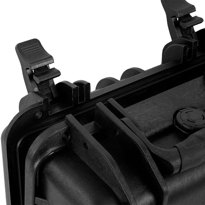Monoprice Weatherproof Hard Case - 12 x 10 x 6 Inches, with Customizable Foam, Shockproof, IP67, Ultraviolet and Impact Resistant Material, Black - Pure Outdoor Collection