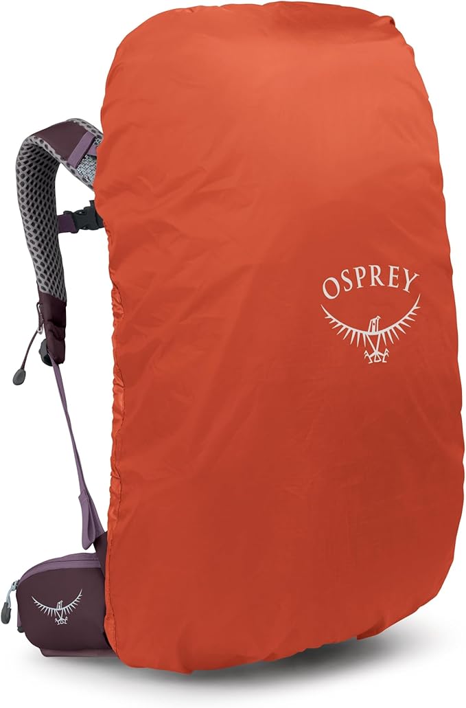 Osprey Sirrus 36L Women's Hiking Backpack - Lightweight Backpacking Pack with Waterproof Raincover - Camping Bag, Purple Dusk