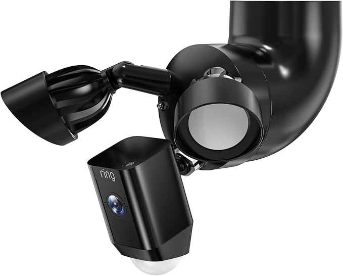 Eave Mount for Ring Floodlight Cam Wired Pro & (2nd Gen) / Plus, Ring Smart Lighting Floodlight Wired, Blink Wired Floodlight Camera, Wyze Flood Light Cameras V2/ Pro, and Roku Flood Light Cam - Black