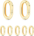 10Pack 3/4 Inch Small Oval Carabiner, Metal Spring Tiny Carabiner Clips for Paracord Keychain Lanyard, Car Key Rings, Dog Tag Clip, Pets Collar Buckles, Purse Keychain Replacement (Light Gold)