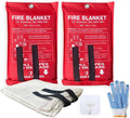 Fire Blanket XXL - 79 x 79 Emergency Fire Retardant Blanket for Home, Kitchen, Restaurant, House - Reusable