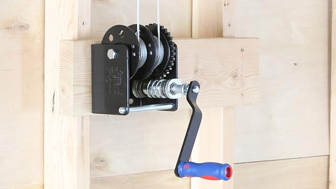 Lange Originals Crank Hoist-A-Top for 4 Door JL Jeep Wrangler (2018+) – Worm Gear Crank Hardtop Removal and Storage System with Smart Hook – Easy Garage Hardtop Removal System – One-Person Lift