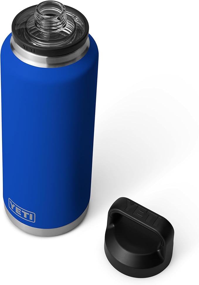 YETI Rambler 46 oz Bottle, Leakproof, Vacuum Insulated, Stainless Steel with Chug Cap, Royal Blue