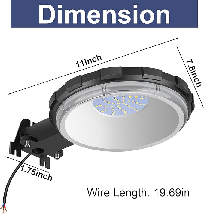 Karjoefar LED Barn Light, Dusk to Dawn Outdoor Lighting with 100W 10000LM 5000K Daylight, IP65 Waterproof Outdoor Security Flood Lights for Garage Yard Street Warehouse Use