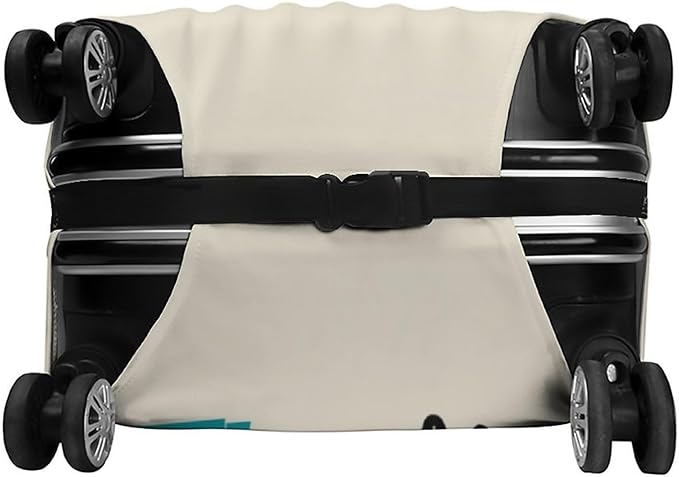 Airplane Travel Accessories Stretch Luggage Cover, Washable Suitcase Protector Fits 19-21in Cases, Secure Fit for Carry On Checked Bags, Travel Essentials