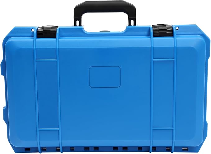 22" Weatherproof Hard Case Rolling Waterproof Case Dry Box with Foam Protective Cases Shockproof Hard Travel Cases For Cameras Lenses Electronic Equipment (Blue)