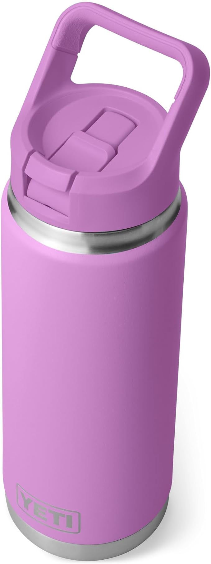 YETI Rambler 26 oz Bottle, Vacuum Insulated, Stainless Steel with Color Matching Straw Cap