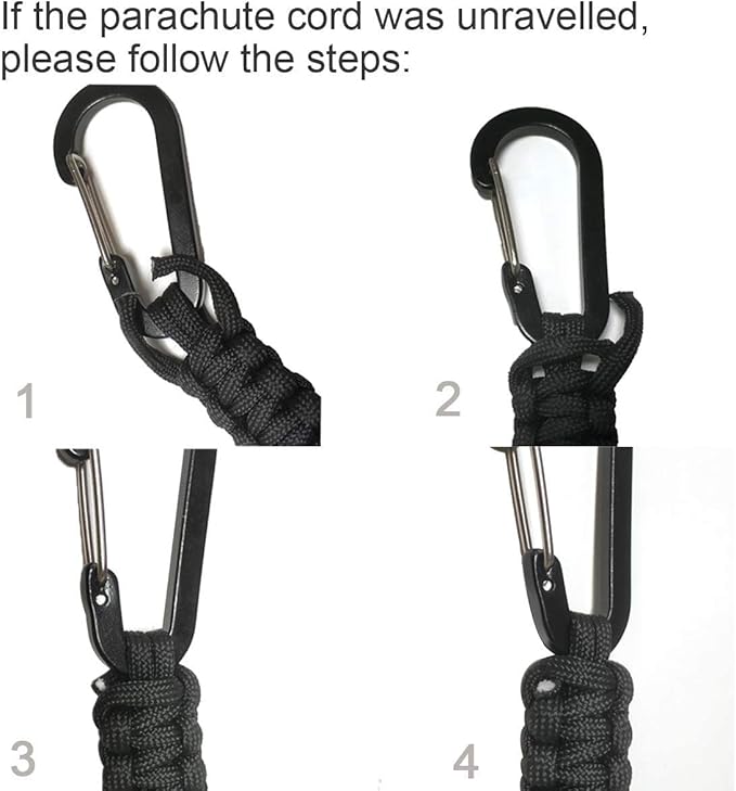 EOTW Paracord Keychain for Men Women Paracord Carabiner Backpack Keychain with Aluminum Clip for Camping Hiking Outdoor Gear