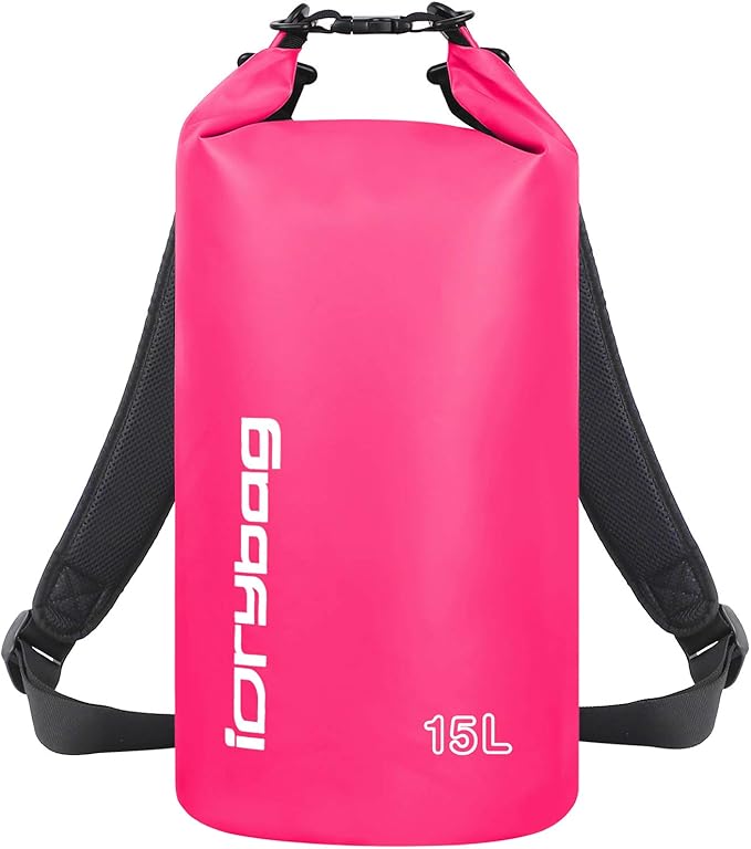 IDRYBAG Dry Bag for Kayaking Waterproof 2L/5L/10L/15L/20L, Small Dry Sack Waterproof Bag for Boating