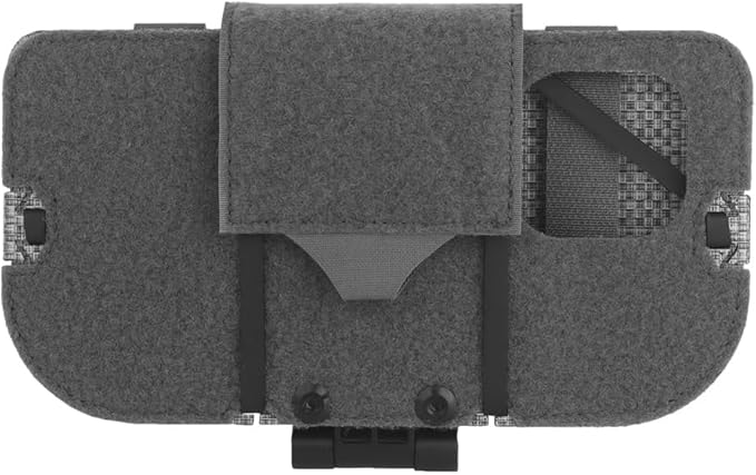 Airsoft Plate Carrier Accessory Molle Phone Mount Outdoor Lightweight Navigation Board for 15Pro, Wide Angle Foldable Phone Holder Chest Rig Hovering Tactical Vest Mount