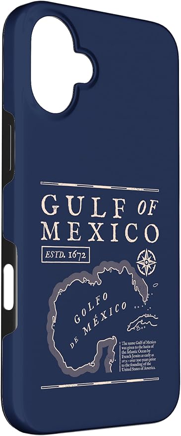 Gulf of Mexico 1672 Historic Map Case for iPhone 16 Plus