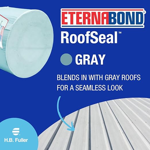 EternaBond RoofSeal Gray 6" x50' MicroSealant UV Stable RV Roof Seal Repair Tape | 35 mil Total Thickness - EB-RG060-50R - One-Step Durable, Waterproof and Airtight Sealant