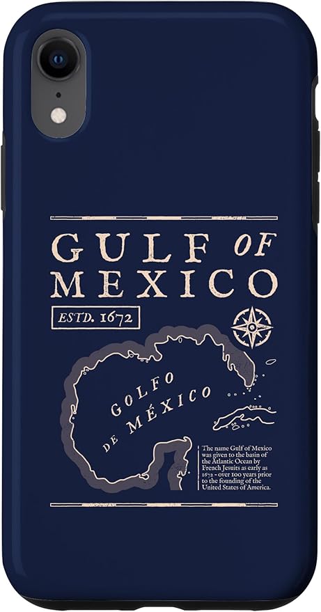 Gulf of Mexico 1672 Historic Map Case for iPhone XR