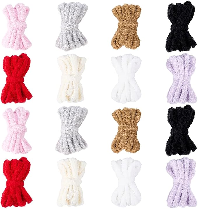 18 Strands 8 Colors Keychain String Colorful Keychaincord 52.5 FT Wool Round Soft Purse Tassel Shoelace Cord Strings Rope for Keychain Making Lanyard Bag Charm Handbag Decoration Accessories