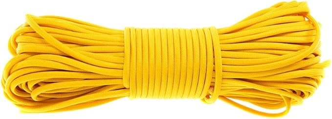 Paracord Planet Solid Color 550lb Paracord – 7 Strand Type III Nylon Cord for Indoor and Outdoor Tasks – Yellow (50 ft)