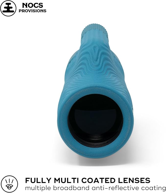 Nocs Provisions Field Tube 8x32 Waterproof Monocular, 8X Magnification Telescope, Bak4 Prism, Wide Field of View for Bird Watching, Backpacking & Wildlife Viewing - Corsican Blue