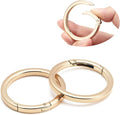 DEVPSISR 4pcs Flat Trigger Spring O Rings,Metal Keychain Ring Round Carabiner Clips for Keyrings Buckle, Bags,Purses,Purses