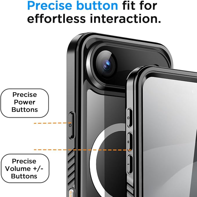AICase for iPhone Air Case Waterproof Clear with MagSafe Water Proof/Snowproof/Dustproof/Shockproof,IP68 Certified 360 Full Body Protection Fully Sealed Underwater Cover for iPhone Air 6.5"