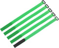 MECCANIXITY 5Pcs Reusable Battery Tie Down Straps,0.8x16" Green Nylon Multipurpose Battery Hold Down Adjustable Cinch Strap Hook Loop Fastening Tie for Quadcopters FPV RC Drone Boat Car