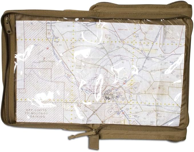Tactical Notebook Covers Tactical Admin Notebook Cover System | Zippered Map Case | Fits US Standard Size Paper 8.5” x 11” & A4 Notebooks | Durable Field Organizer (Coyote Brown)