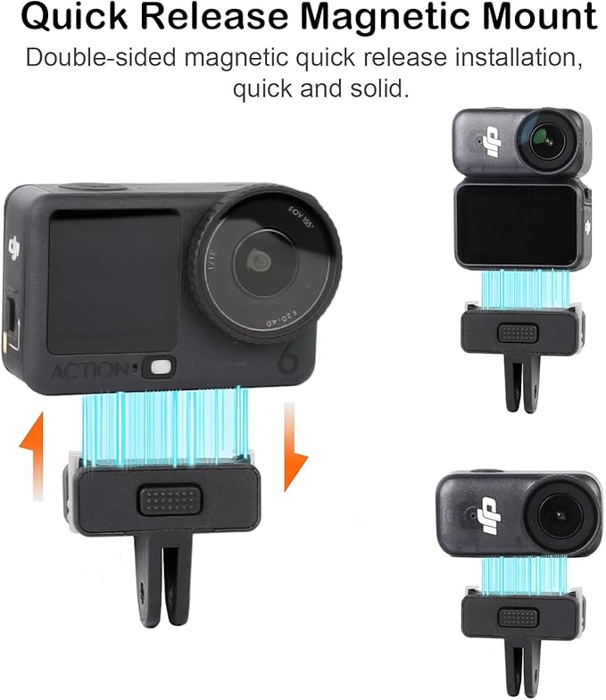 for Osmo Action 6 Osmo Nano Camera Suction Cup Mount,Quick Release Magnetic Mount 360 Rotation Suction Cup Holder Windshield Dash Holder with for DJI osmo Action 6 for GoPro Osmo Nano Accessories