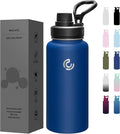 Sports Water Bottle 32oz, Insulated Water Bottle with Handle,Stainless Steel,Simple Modern,Suitable for Travel, School, Boy, Girl(Cobalt)
