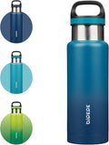 BJPKPK Insulated Water Bottle 18OZ Stainless Steel Water Bottle with Handle Double Walls Vacuum Insulated BPA Free Flask, Indigo Black