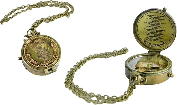 Handmade Antique Vintage Brass Compass | Exquisite Nautical Compass | Home Decor | Pocket Compass Gift for Every Occasion | Super7One