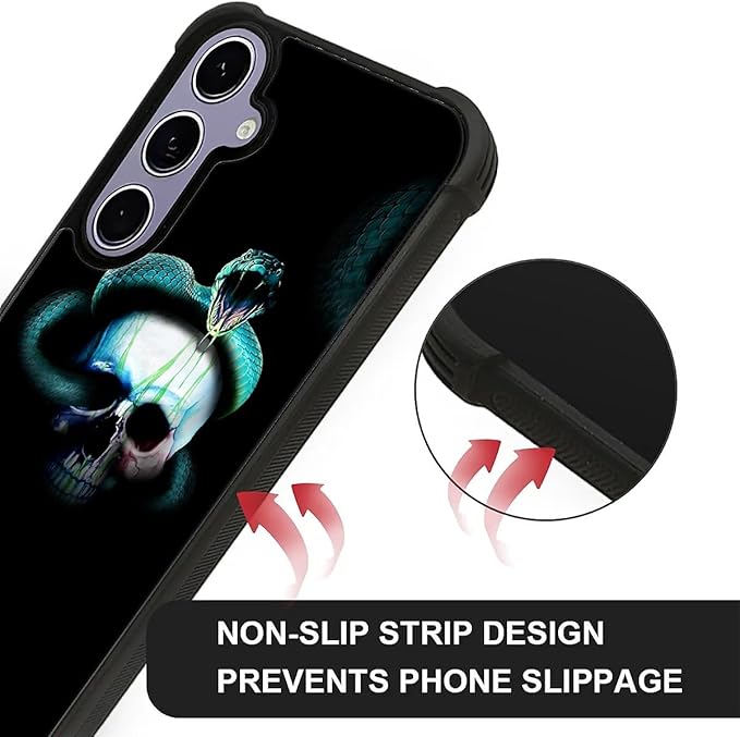 for Samsung Galaxy S24 S25 Case, Skeleton Winding Snake Pattern Graphic Design Girl Boy Soft Silicone Hard Acrylic Shock Protection for Samsung Galaxy S24 S25
