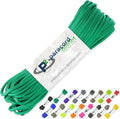 Paracord Planet 100' Hanks Parachute 550 Cord Type III 7 Strand Paracord Top 40 Most Popular Colors (Kelly Green)