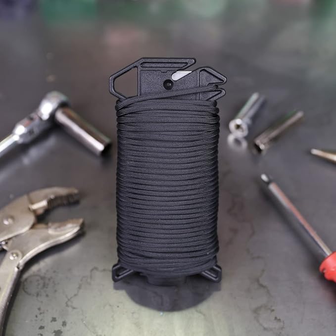 Atwood Rope MFG Ready Rope™ 550 Paracord 100 Feet 7-String Core Nylon Parachute Cord Outside Survival Gear Made in USA | Lanyards, Bracelets, Handle Wraps, Keychain (Coyote)