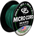 Paracord Planet Micro Paracord – Thin Braided Cord for Crafting, Fishing, and DIY Projects in 125 ft Spools – Emerald Green