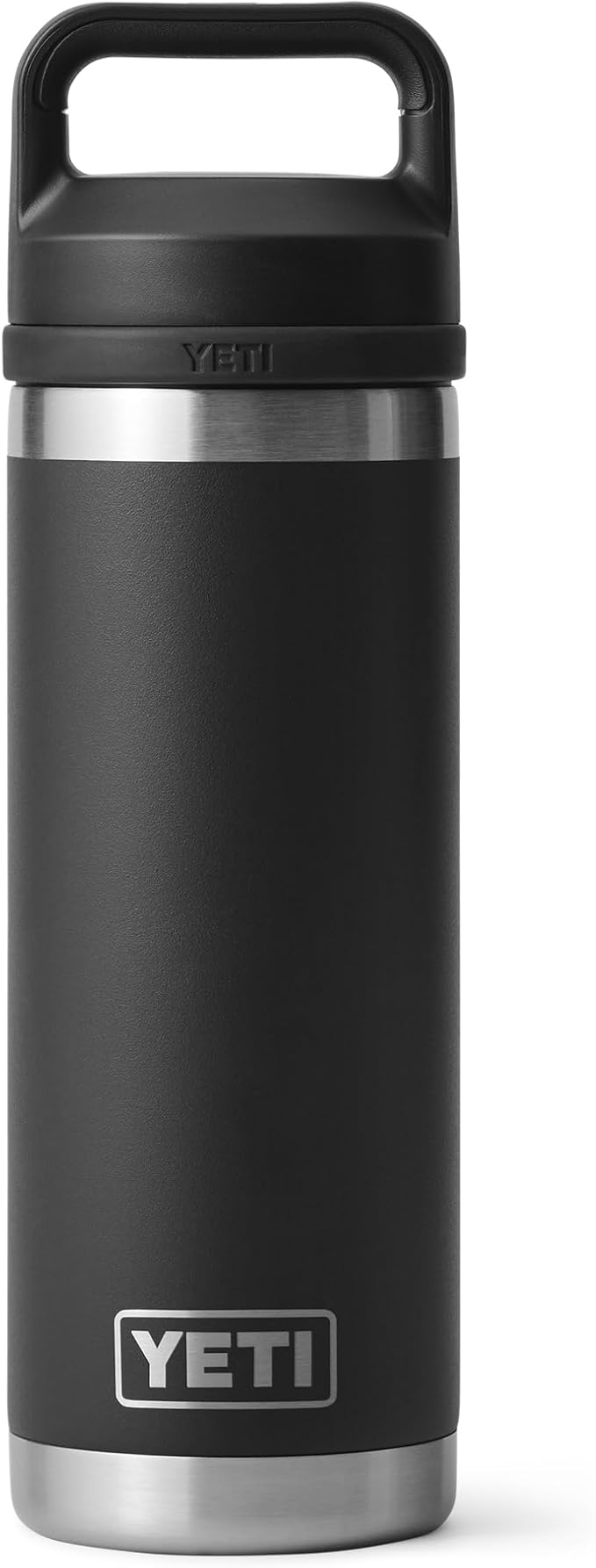 YETI Rambler 18 oz Bottle, Vacuum Insulated, Stainless Steel with Chug Cap, Black