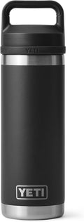 YETI Rambler 18 oz Bottle, Vacuum Insulated, Stainless Steel with Chug Cap, Black