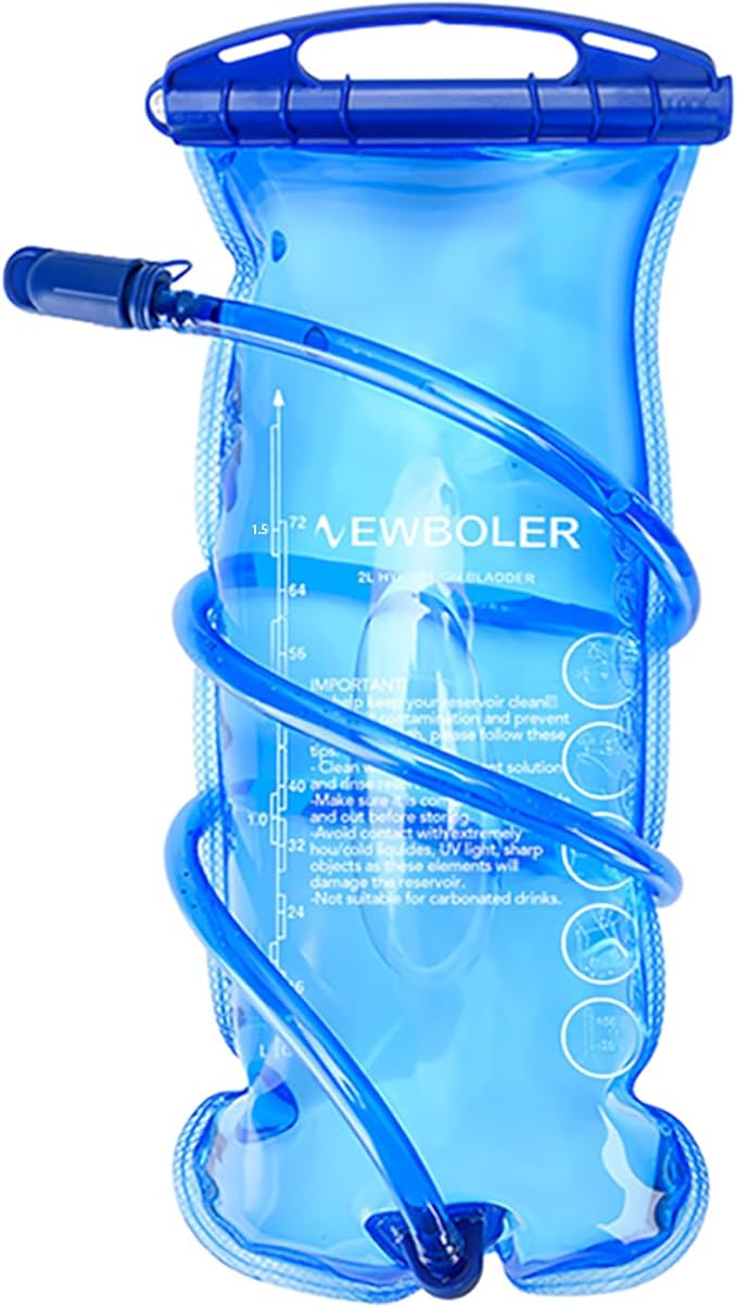 Hydration Bladder, 1.5L2L3L Water Bladder for Hiking Backpack Leak Proof Water Reservoir Storage Bag, BPA-Free Water Pouch Hydration Pack for Camping Cycling Running, Blue
