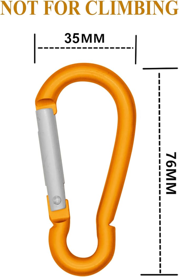 LESHIRY Large Carabiners Keychain 3" Aluminum D Shape Premium Durable D-Ring Carabiner Clip Hook Camping Accessories Snap Link Key Chain Durable Improved Design