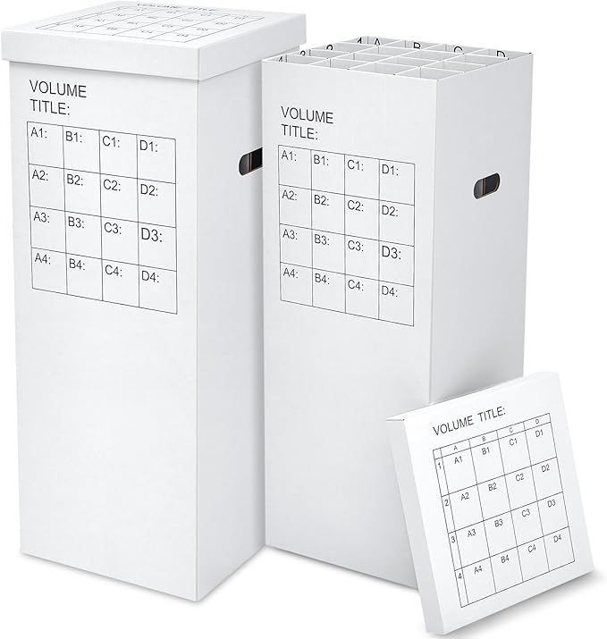 PerKoop 2 Pack Blueprint Holder Storage Organizer for Storing Poster Anchor Charts 32 Slots 37 x 14.2 x 14.2 Inch Blueprint Roll File Holder for Architectural Map School Office Home Items