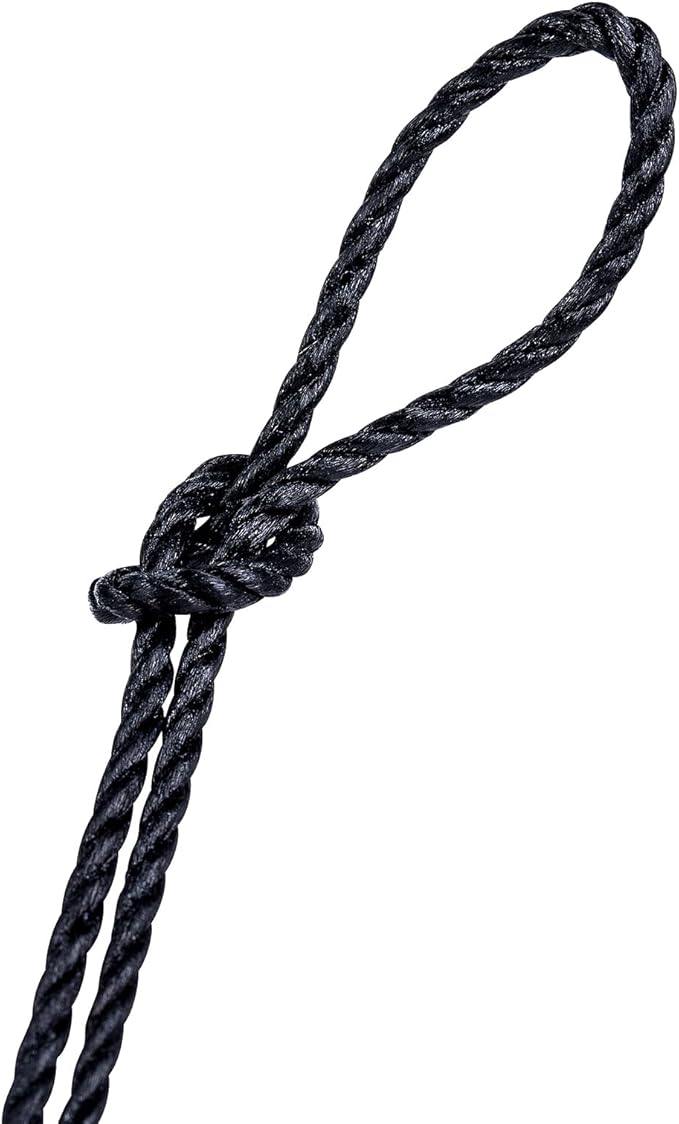 HONGDA Tarred Bank Line Twine, 465 Feet Nylon Twine #36 Bank Line-Black Nylon String 2.3mm, Black Strong Twisted Seine Rope Ideal for Gardening, Construction, Gear Tying, Bushcraft Gear